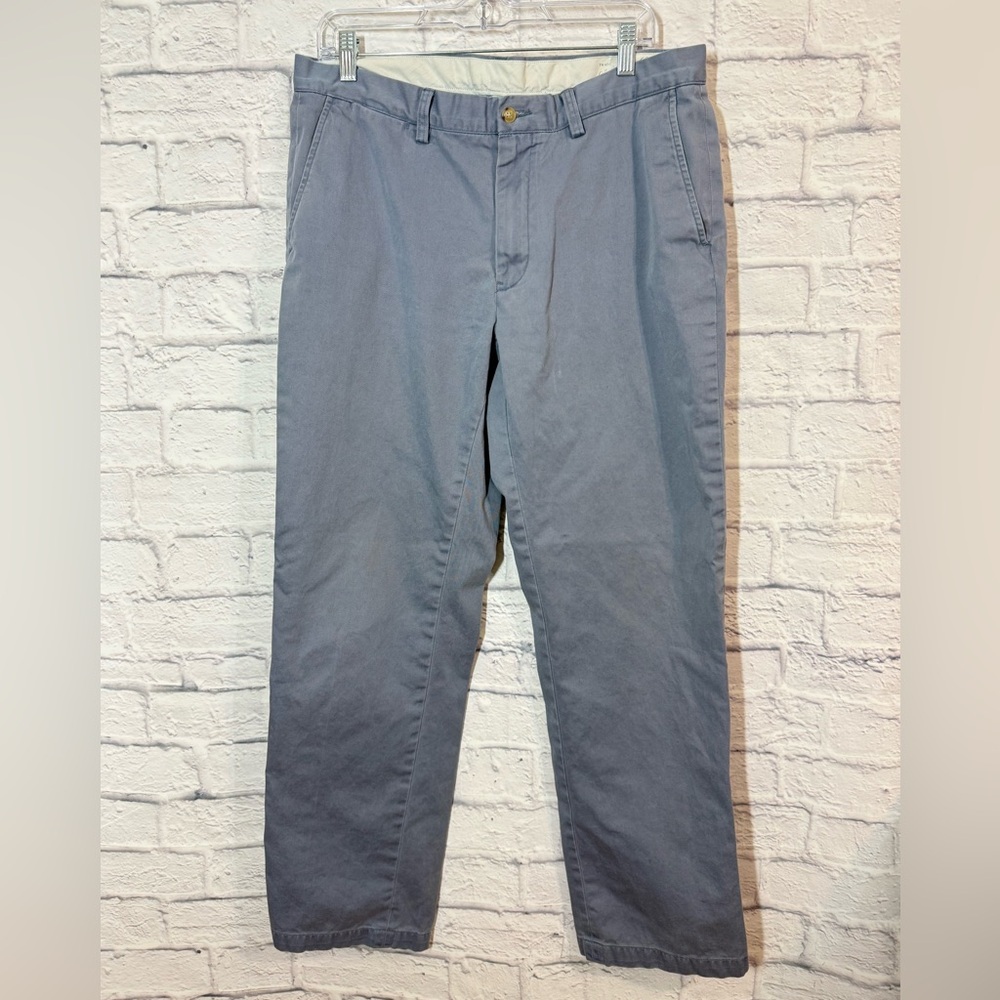 Men's Polo Ralph Lauren Classic Straight Fit Cotton Pants - Steel Blue, 34/32